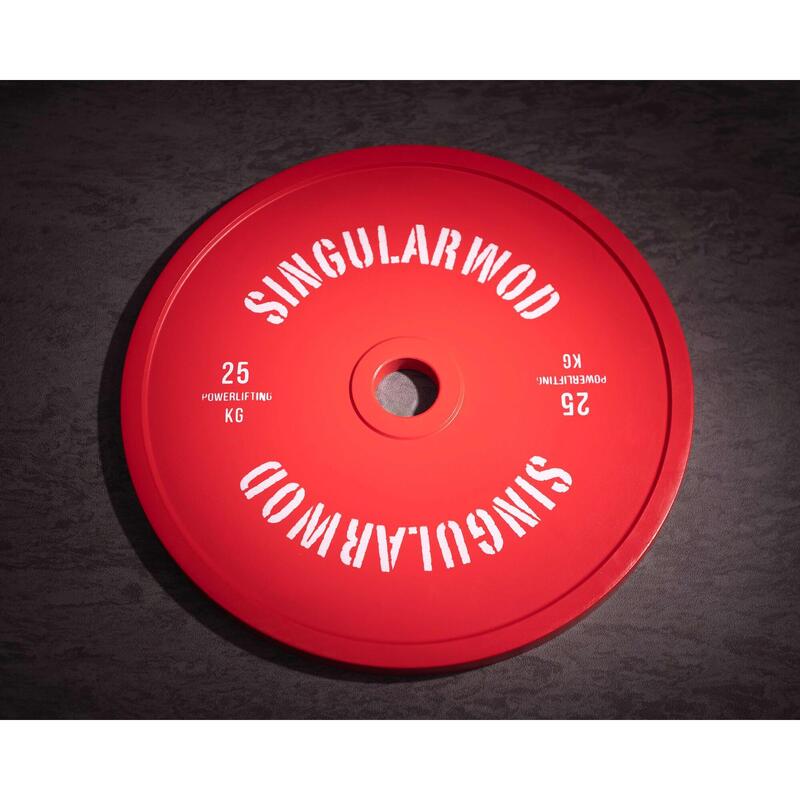 Disco Powerlifting Rojo 25 kg Disco Pesas Decathlon
