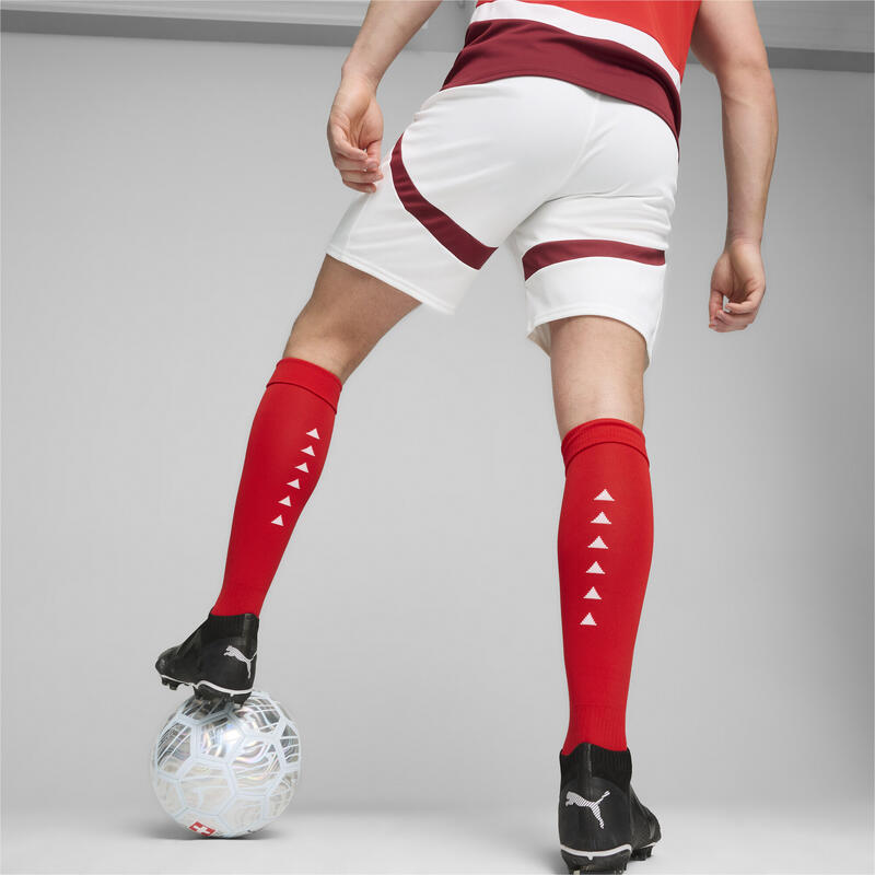 Švýcarské pánské fotbalové šortky repliky PUMA White Team Regal Red