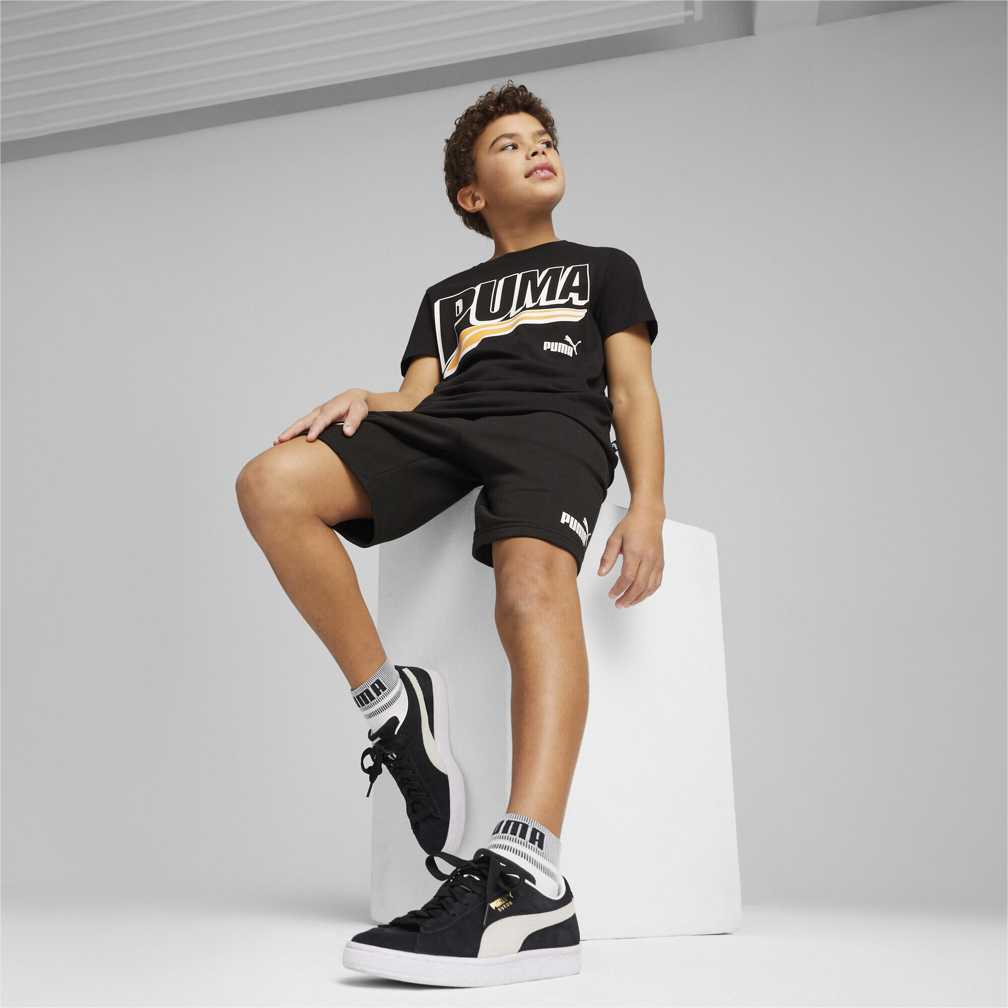 T-shirt grafica ESS+ MID 90s da ragazzo PUMA Black 4/5