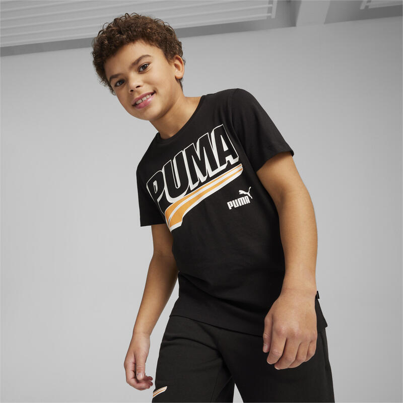 T-shirt à motif 90's ESS+ Enfant et Adolescent PUMA Black