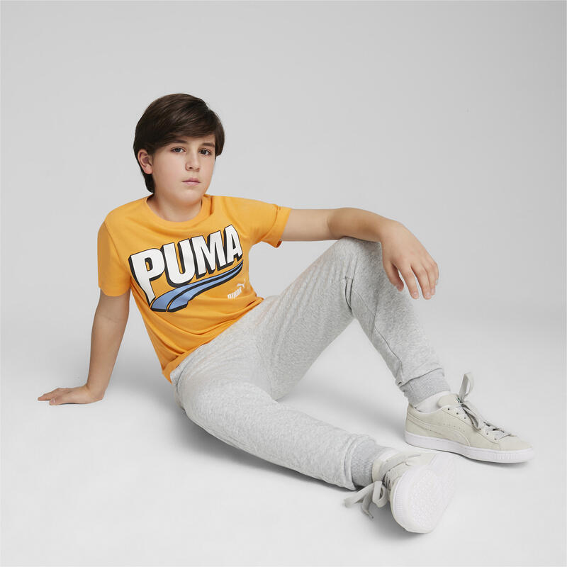 T-shirt à motif 90's ESS+ Enfant et Adolescent PUMA Clementine Orange