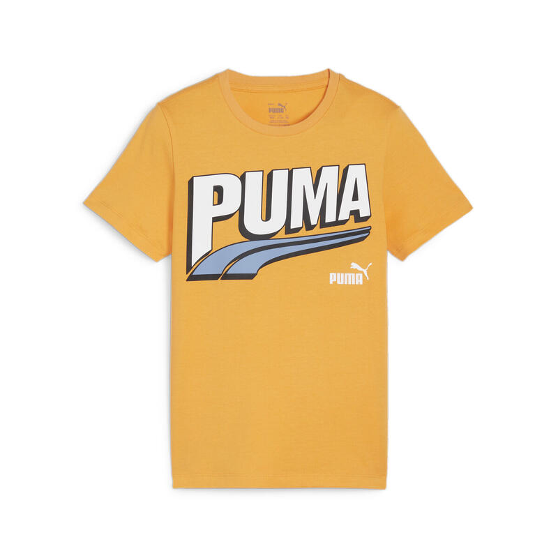 ESS+ MID 90s T-shirt met print voor jongens PUMA Clementine Orange