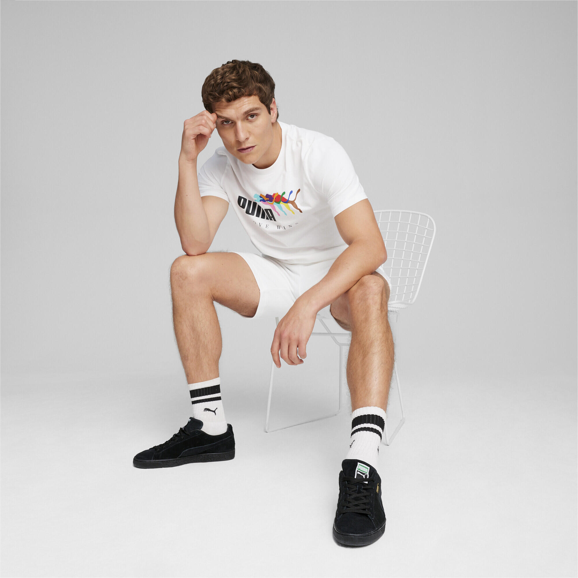 T-shirt ESS+ LOVE WINS Homme PUMA White 3/5