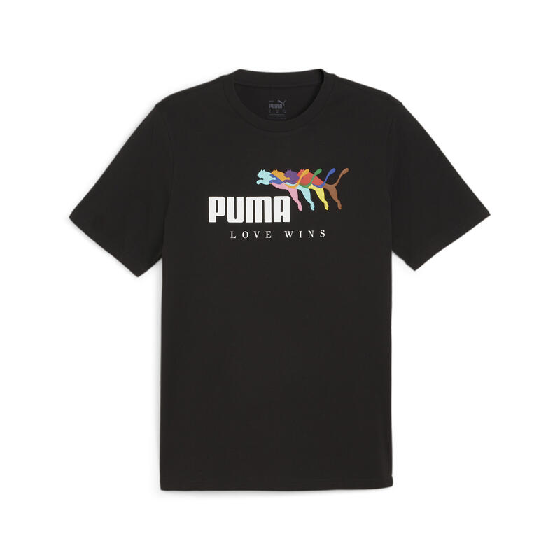 T-shirt ESS+ LOVE WINS da uomo PUMA Black