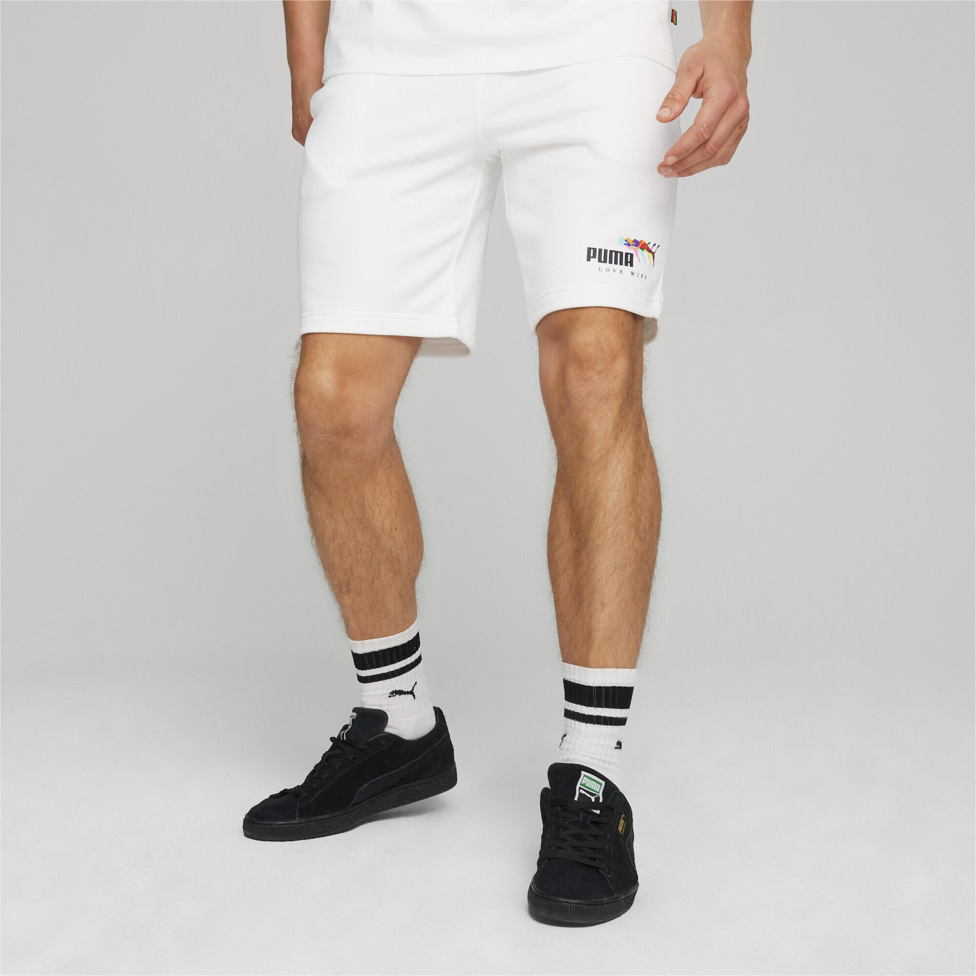 Shorts ESS+ LOVE WINS da uomo PUMA White 2/5