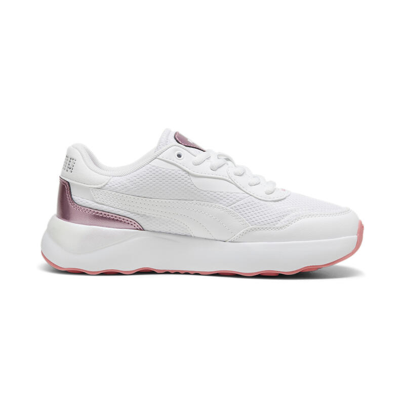 Sneakers Runtamed GirlPower Femme PUMA White Silver Passionfruit Metallic Pink