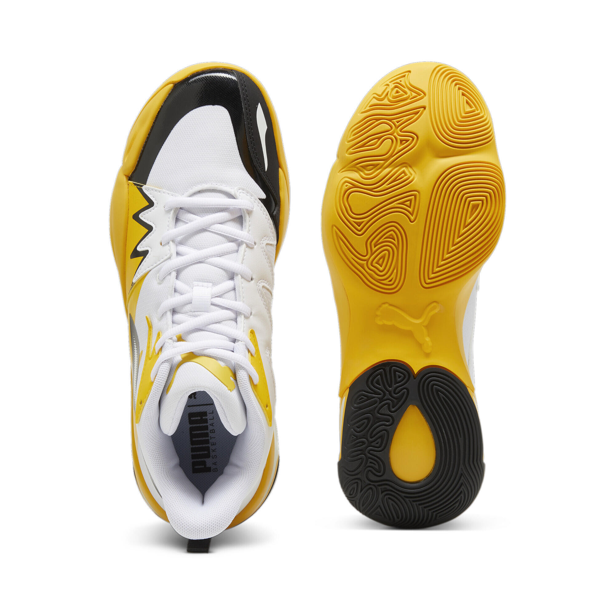 Scarpe da basket Genetics PUMA White Yellow Sizzle 4/6