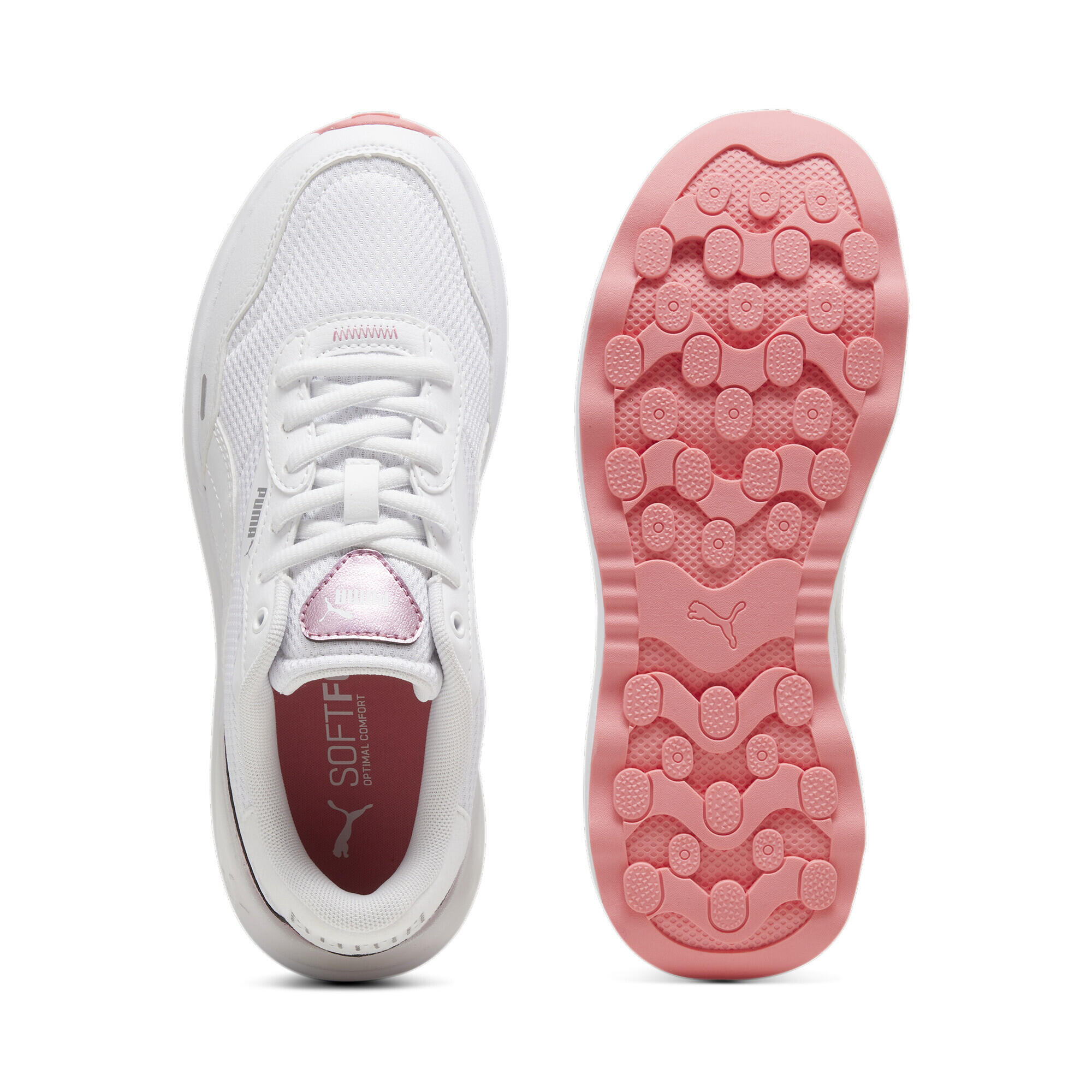 Sneakers Runtamed GirlPower Femme PUMA White Silver Passionfruit Metallic Pink 6/7