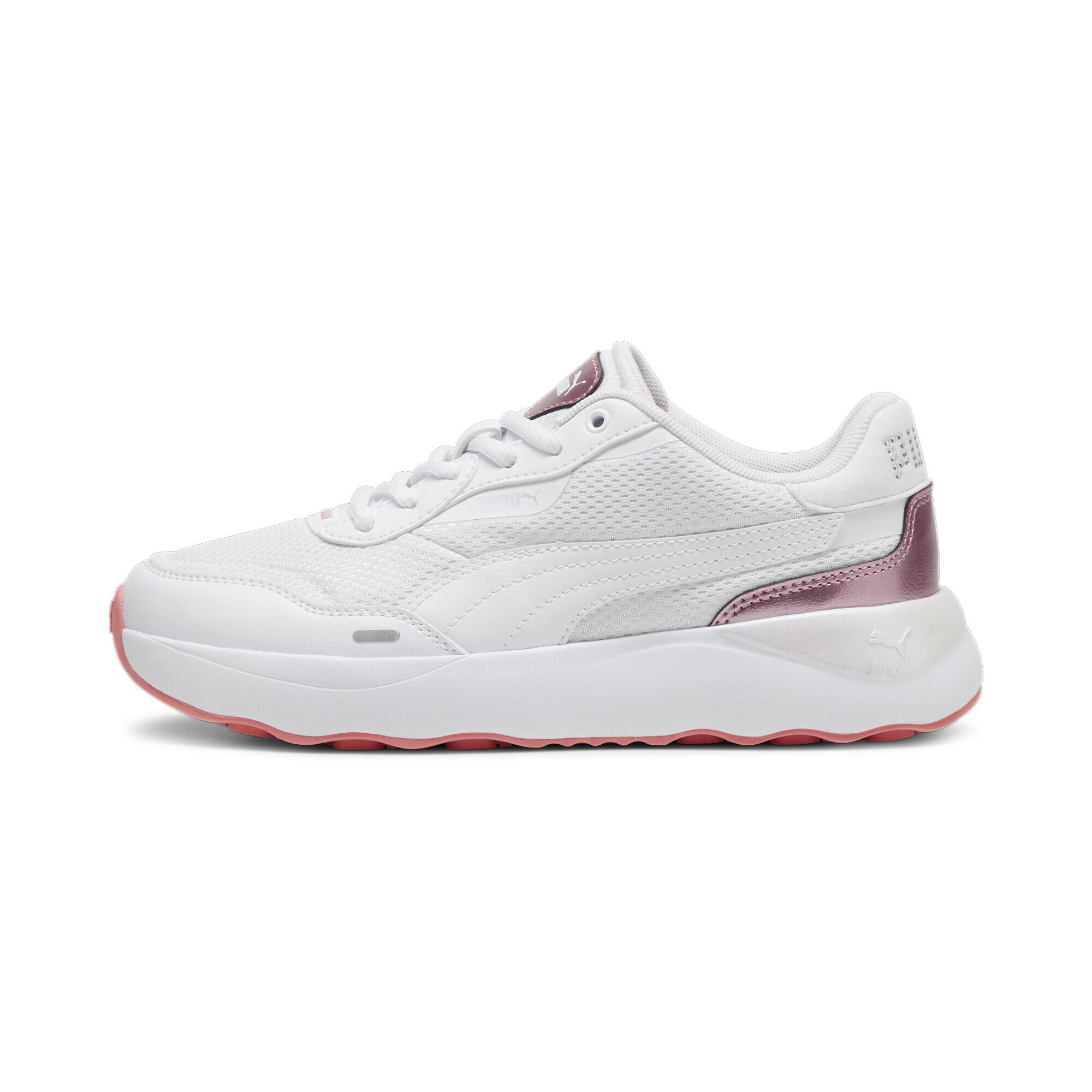 Sneakers Runtamed GirlPower Femme PUMA White Silver Passionfruit Metallic Pink 5/7
