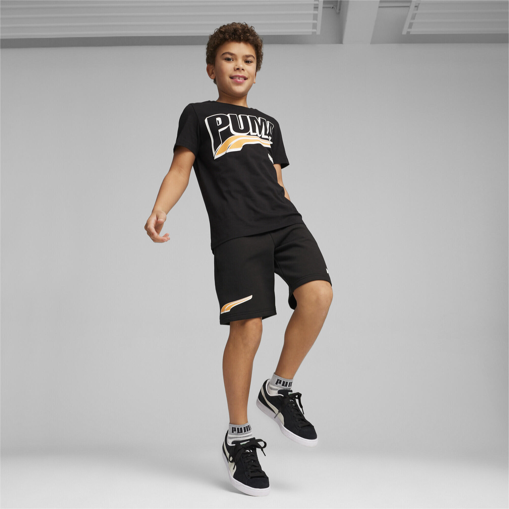 Shorts da allenamento ESS+ MID 90s da ragazzo PUMA Black 4/5