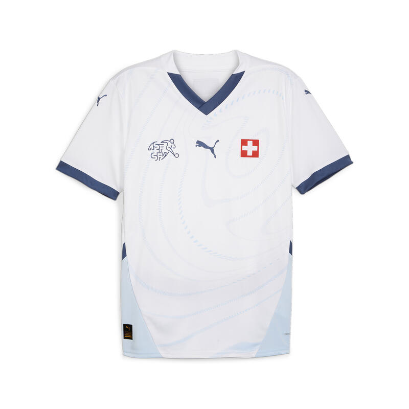 Zwitserland Voetbal 2024 uitshirt voor heren PUMA White Icy Blue