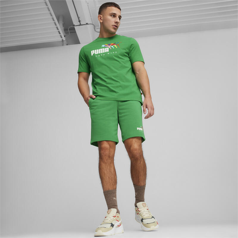 T-shirt ESS+ LOVE WINS da uomo PUMA Meadow Green