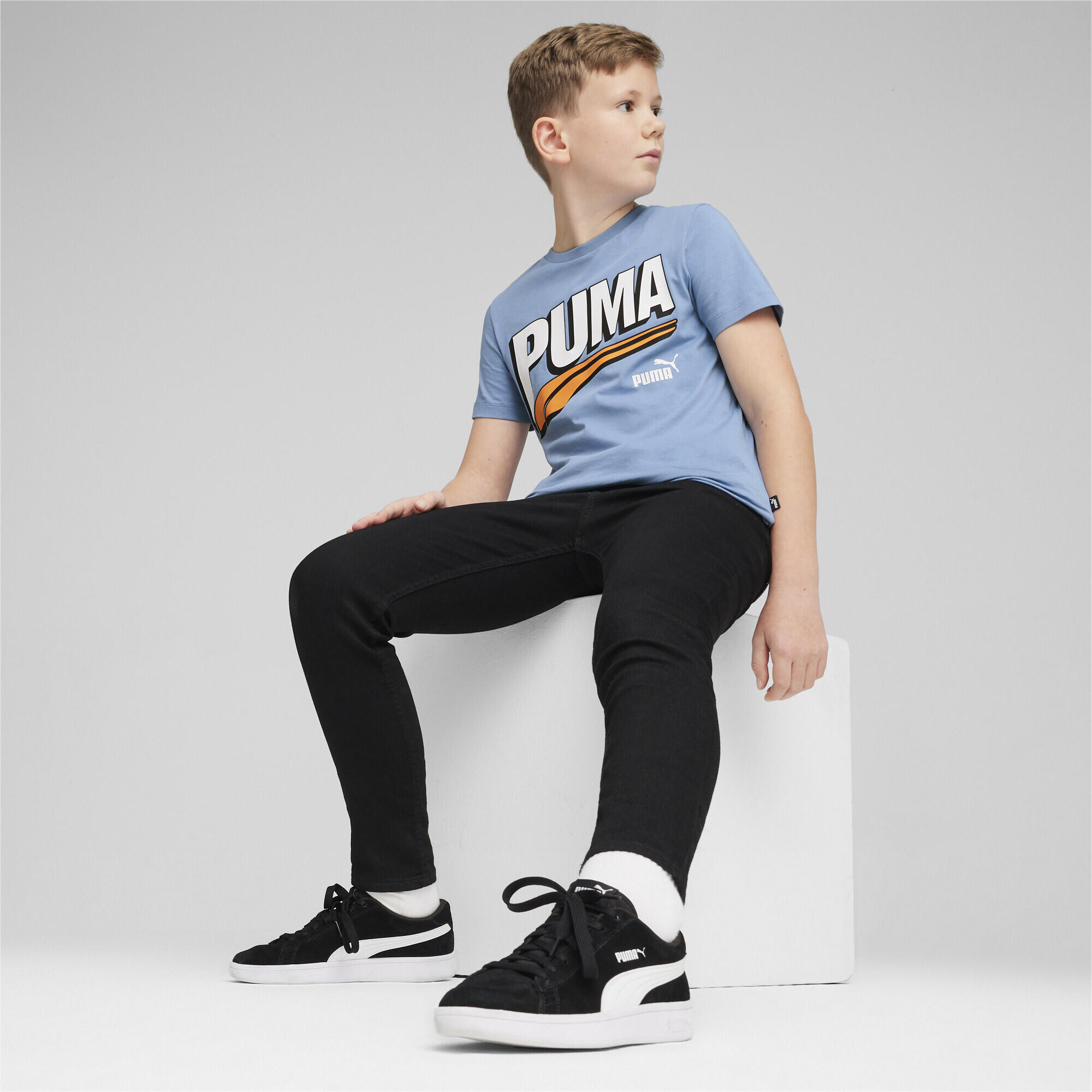 Camiseta gráfica ESS+ MID 90s Niño PUMA Zen Blue 4/5