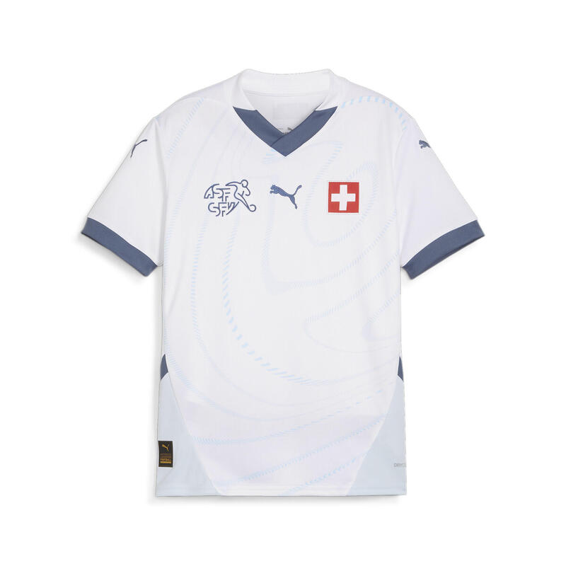 Schweiz 2024 Fußball Auswärtstrikot Jugendliche PUMA White Icy Blue