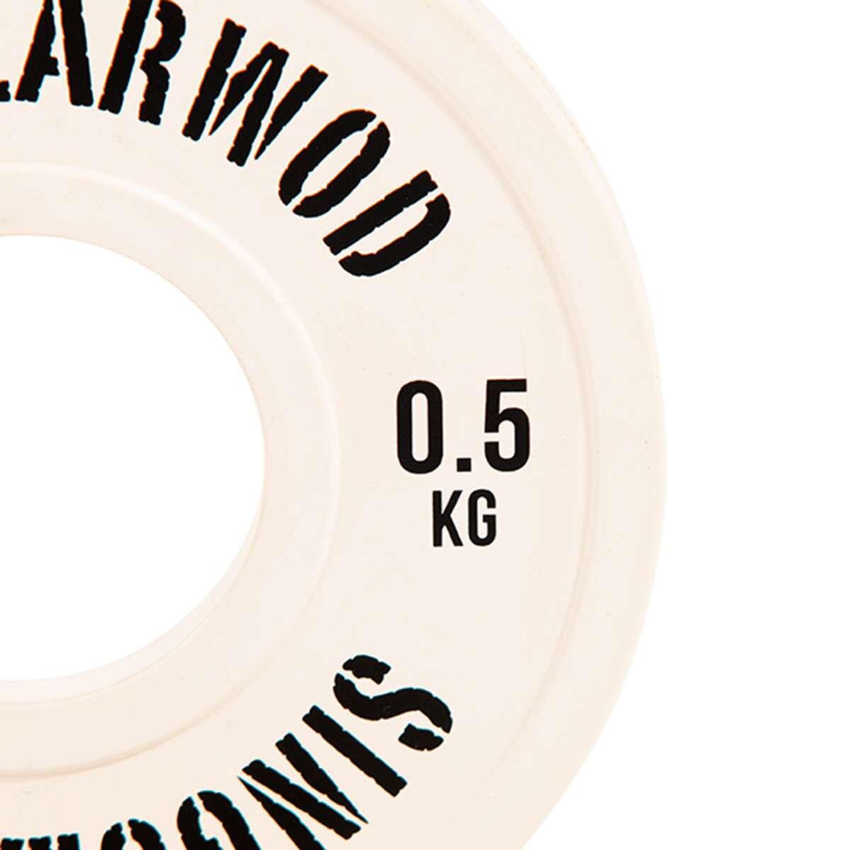 Disco Fraccional Olímpico Grip Blanco 0,5 Kg Disco Pesas 4/7
