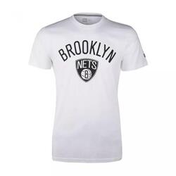 T-Shirt NBA Brooklyn nets New Era Team logo Blanc pour Homme