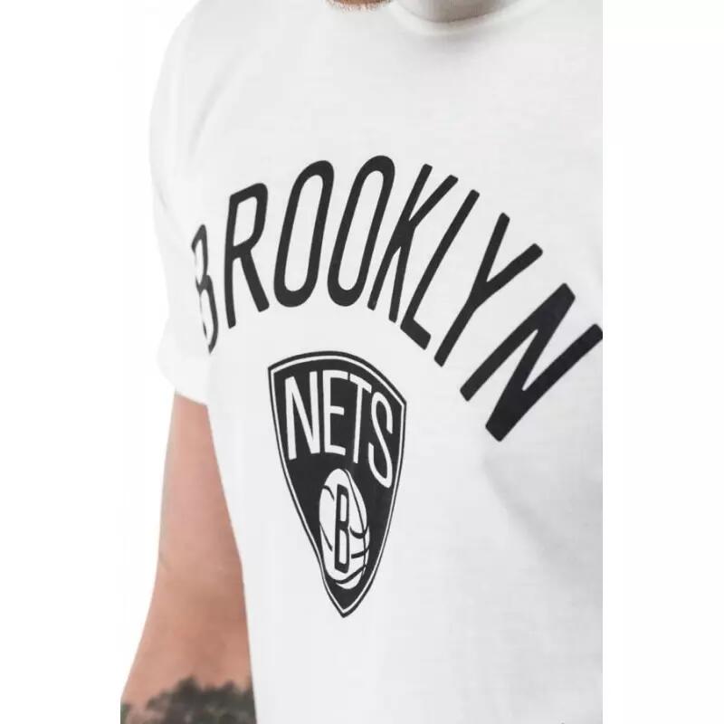 T-Shirt NBA Brooklyn nets New Era Team logo Blanc pour Homme 2/6