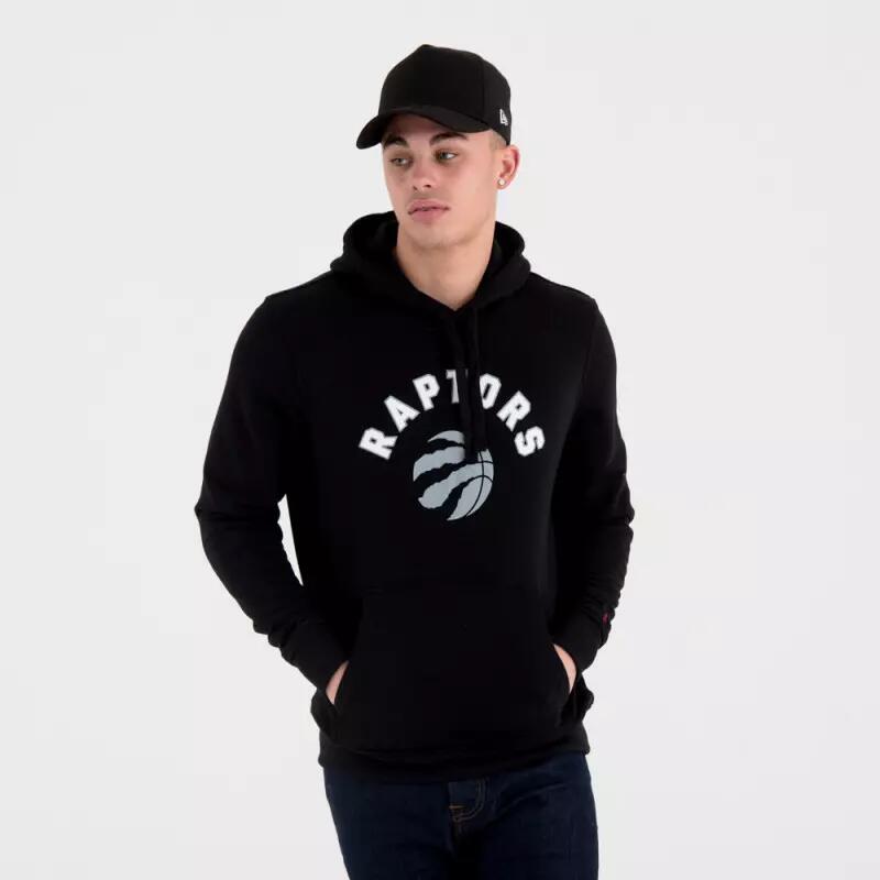 Sweat à capuche New Era avec logo de l'équipe Toronto Raptors