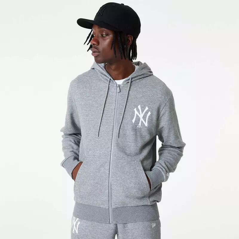 Sweatshirts New Era League Essntls Fz Hoody Neyyan Hgrwhi Volwassenen