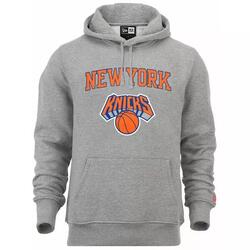 Sweat à Capuche NBA New York Knicks New Era Team logo Gris