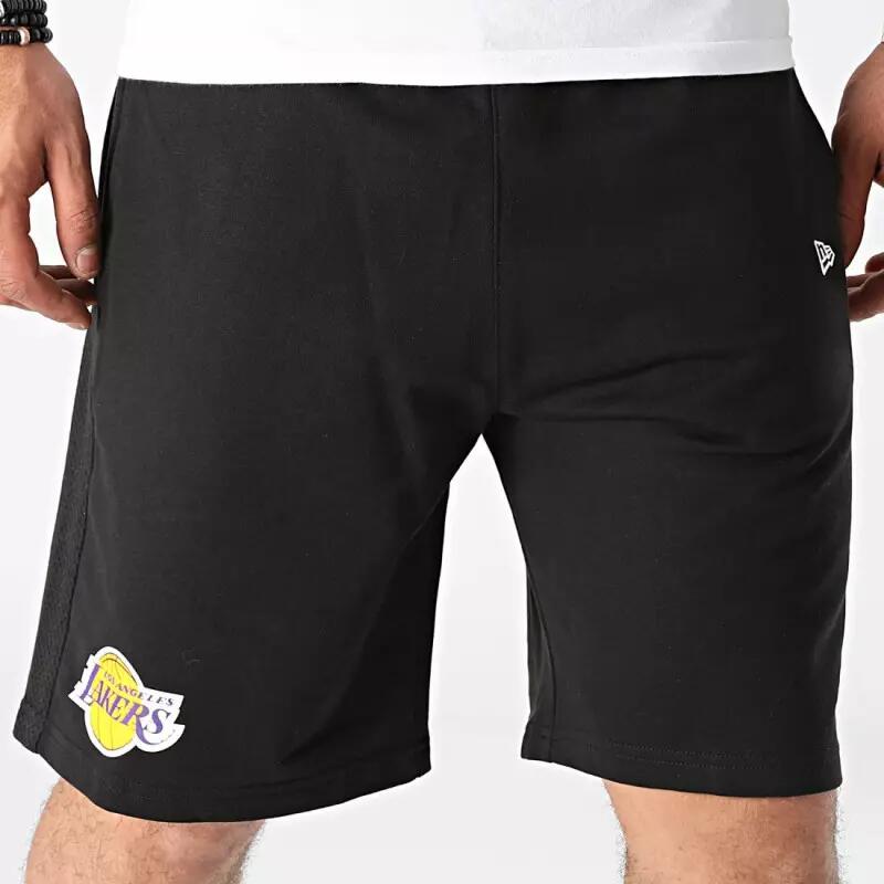 Short NBA Los Angeles Lakers New Era Team Logo Noir pour homme 2/3