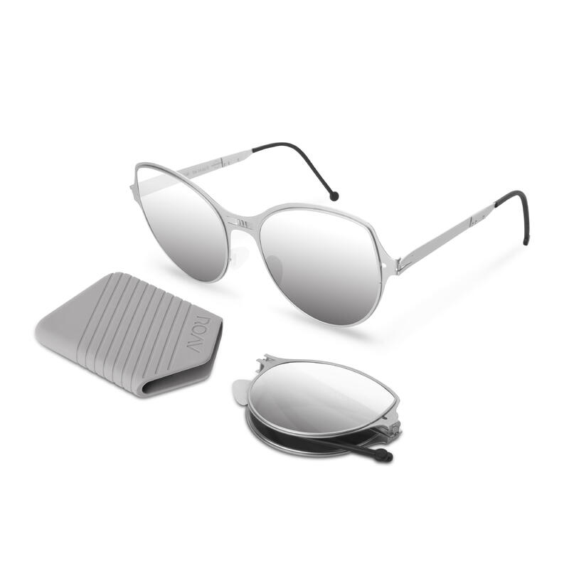 Diva 8102 Adult Unisex Foldable Sunglasses - Silver