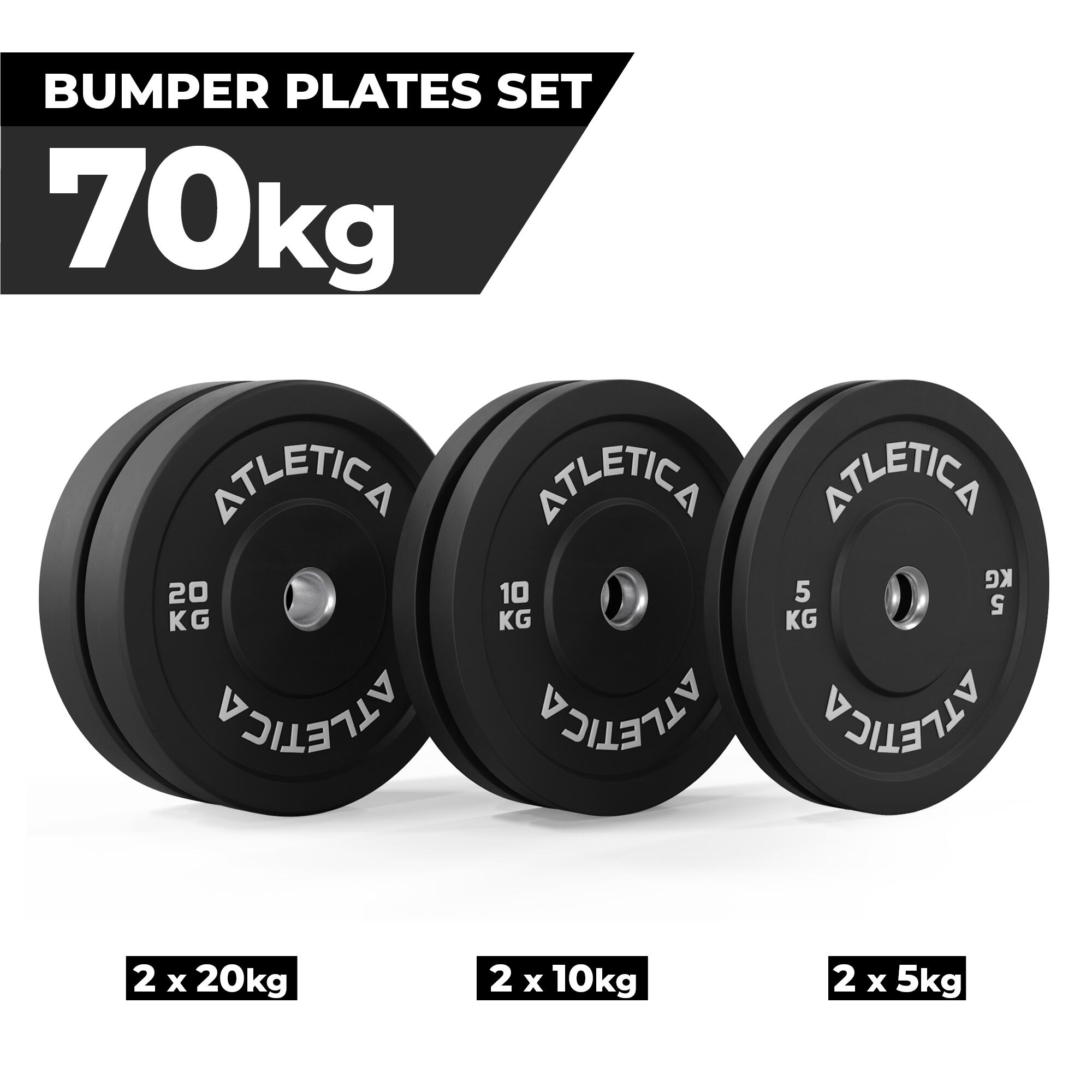 Bumper Plates Set | 70kg aus 2 x 5 kg ∣ 2x 10 kg ∣ 2x 20 kg 2/3
