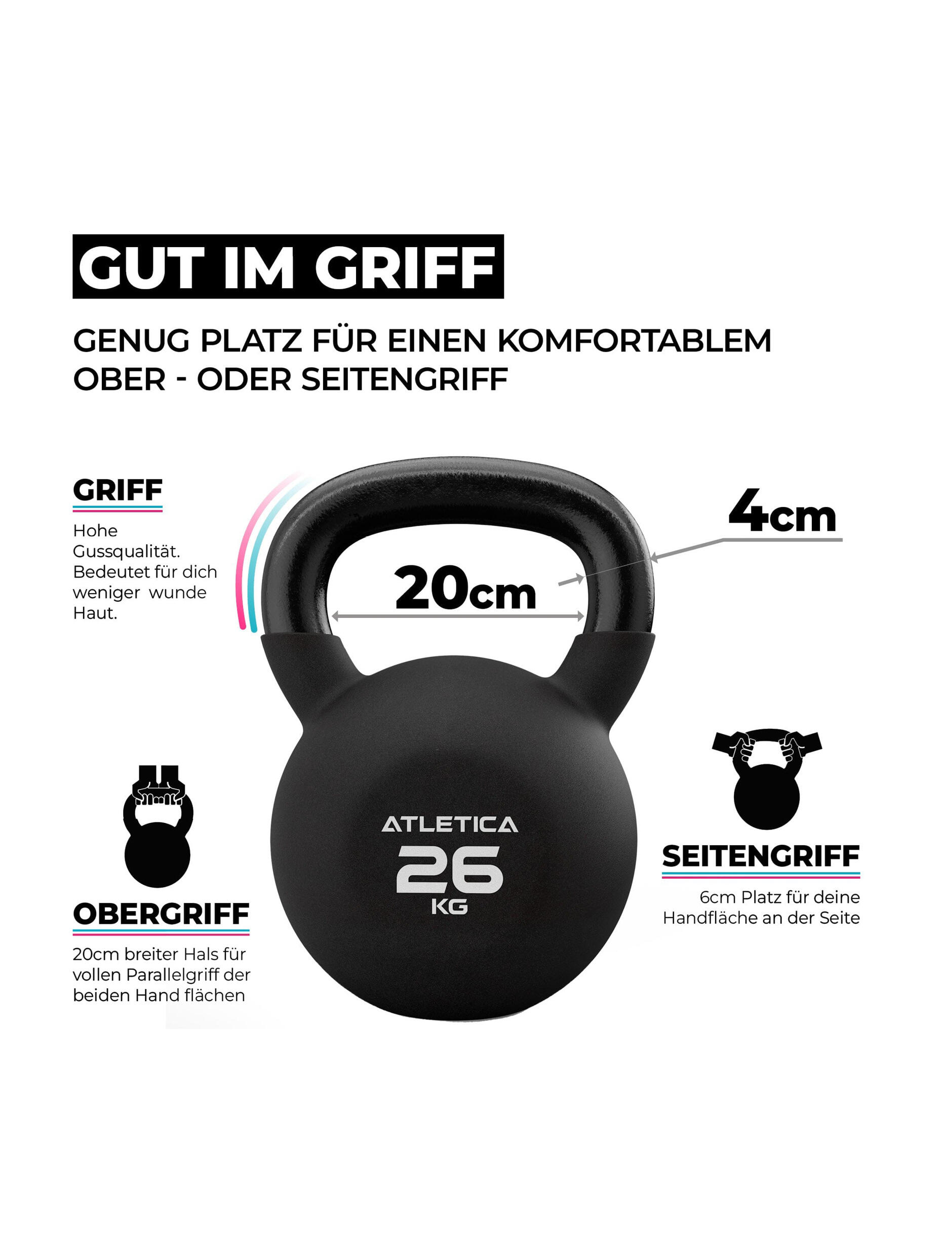 Kettlebell | 16kg | TÜV geprüft auf Schadstoffe 5/7