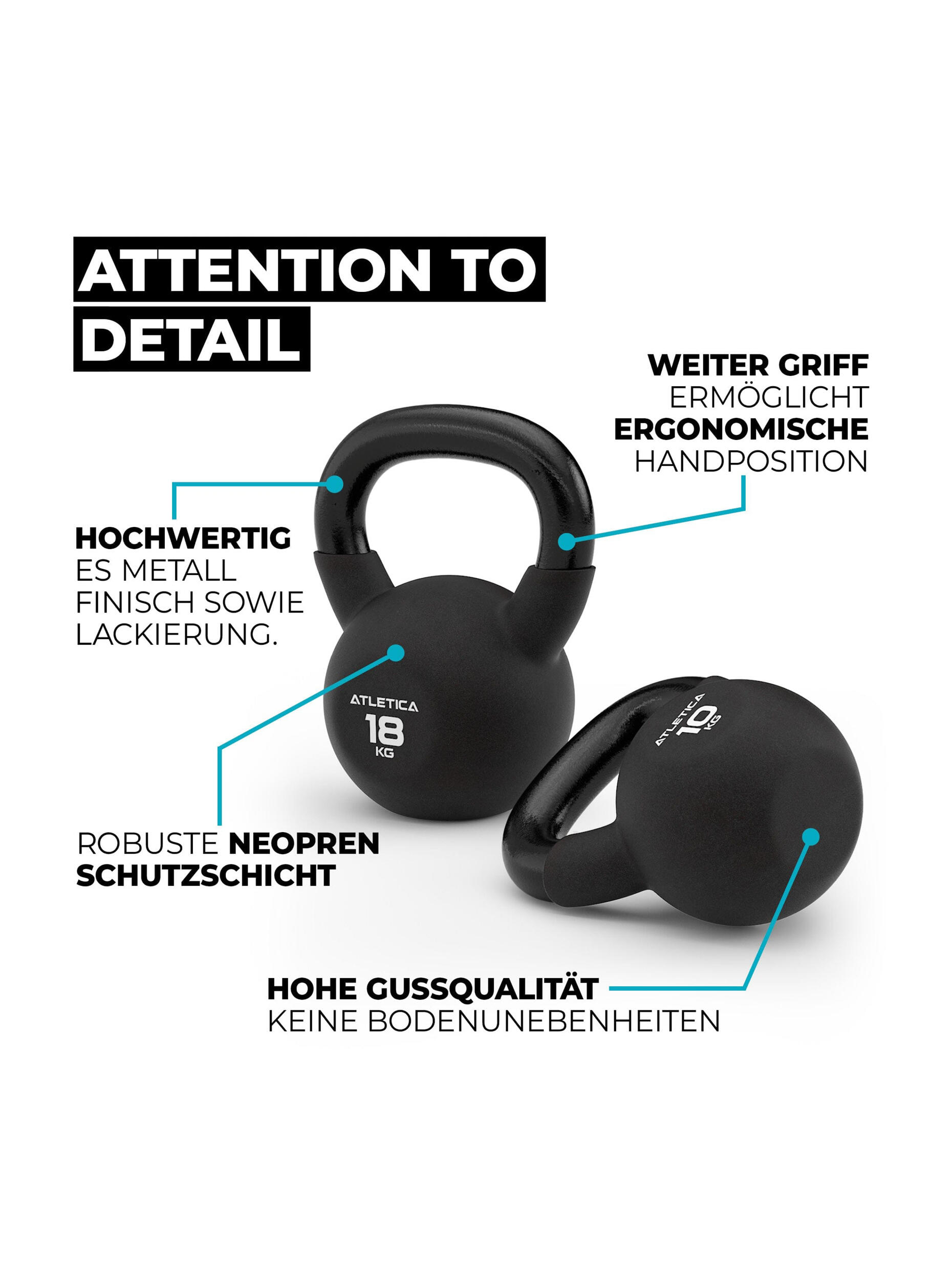 Kettlebell | 16kg | TÜV geprüft auf Schadstoffe 4/7