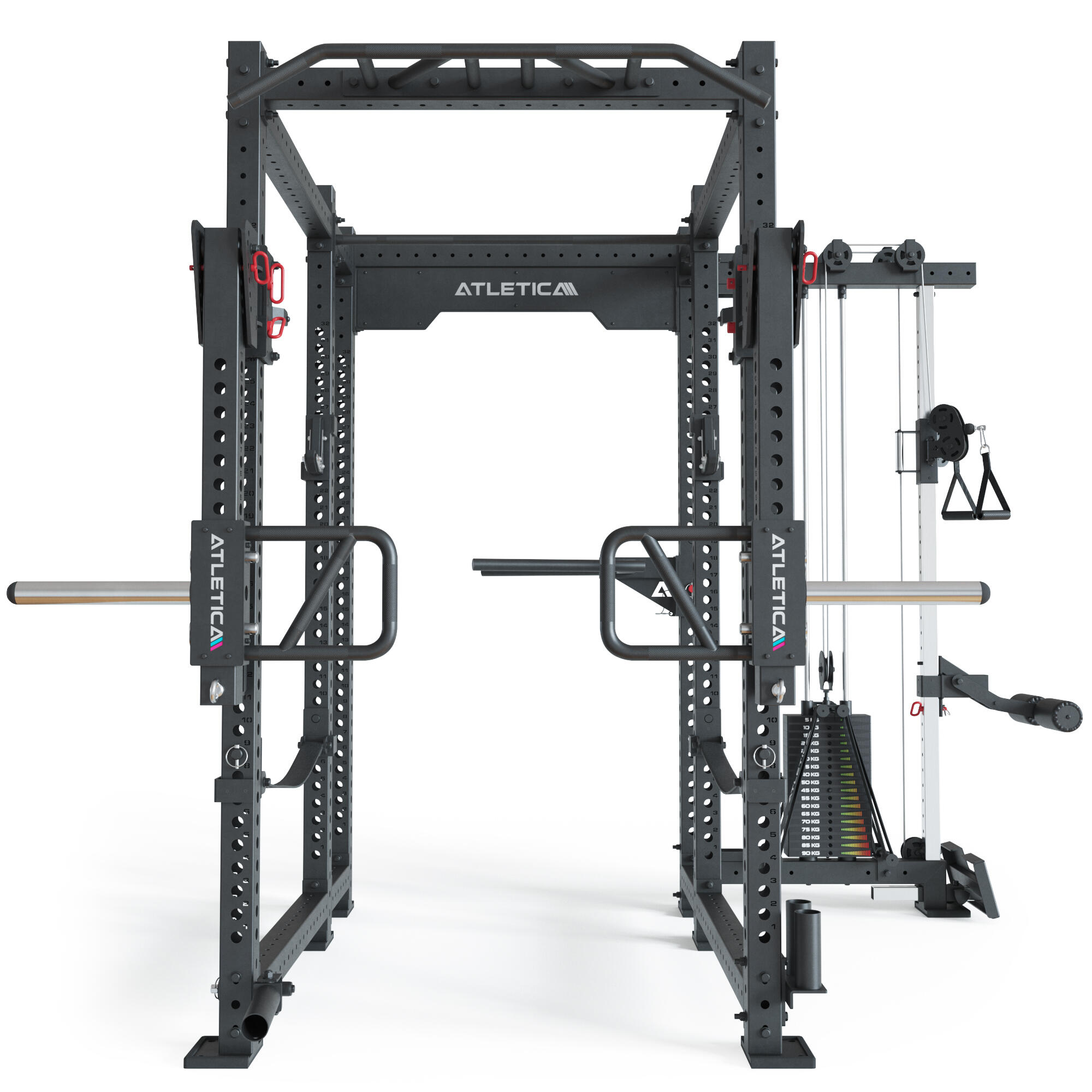 R8-Sentinel PRO Power | Cable Rack mit 90 kg Stack,Jammer Arms, J-Hooks 2/7