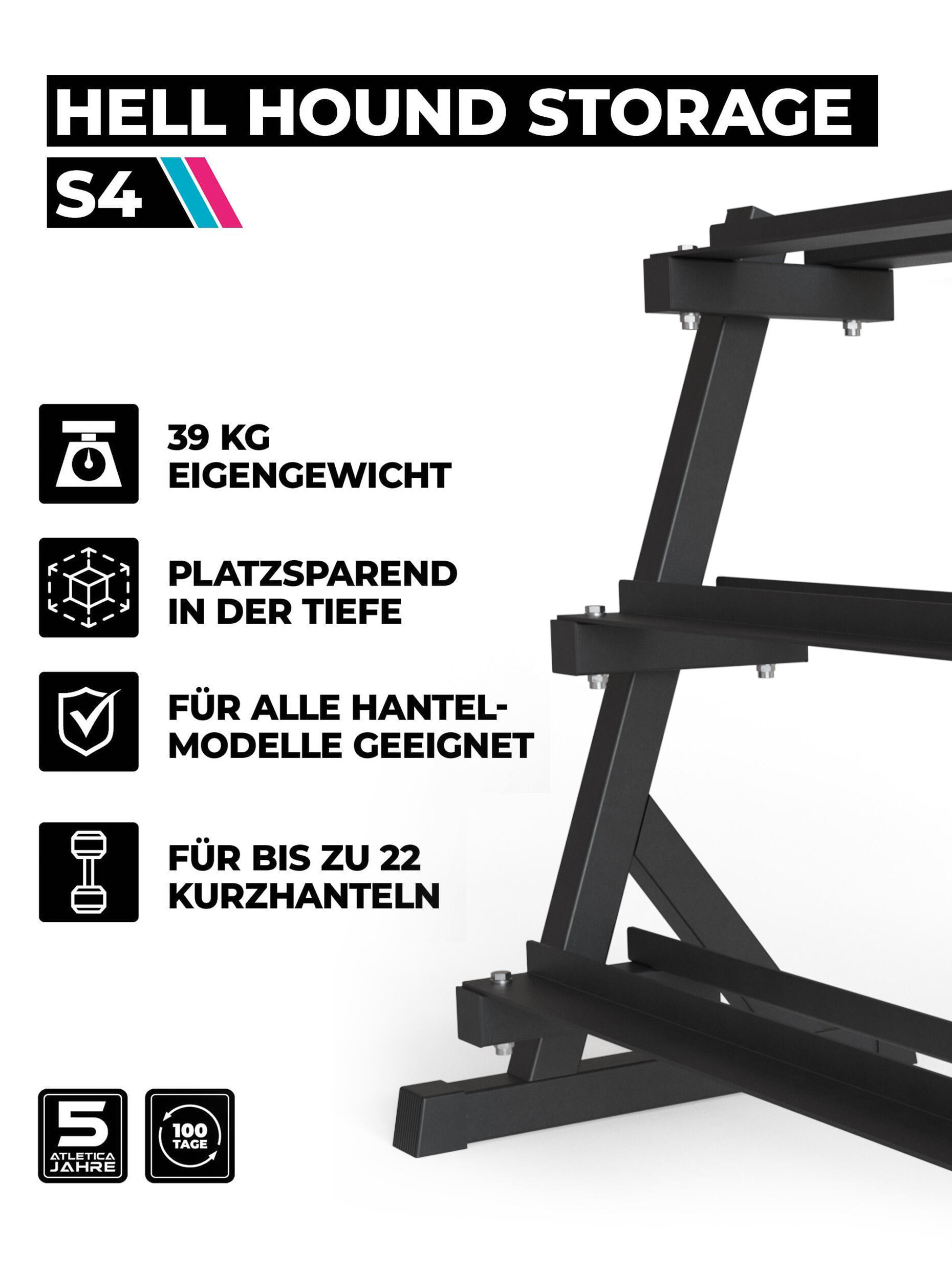 HellHound Gewichtsablage | Kurzhantelablage | Bis 650 kg belastbar 4/7