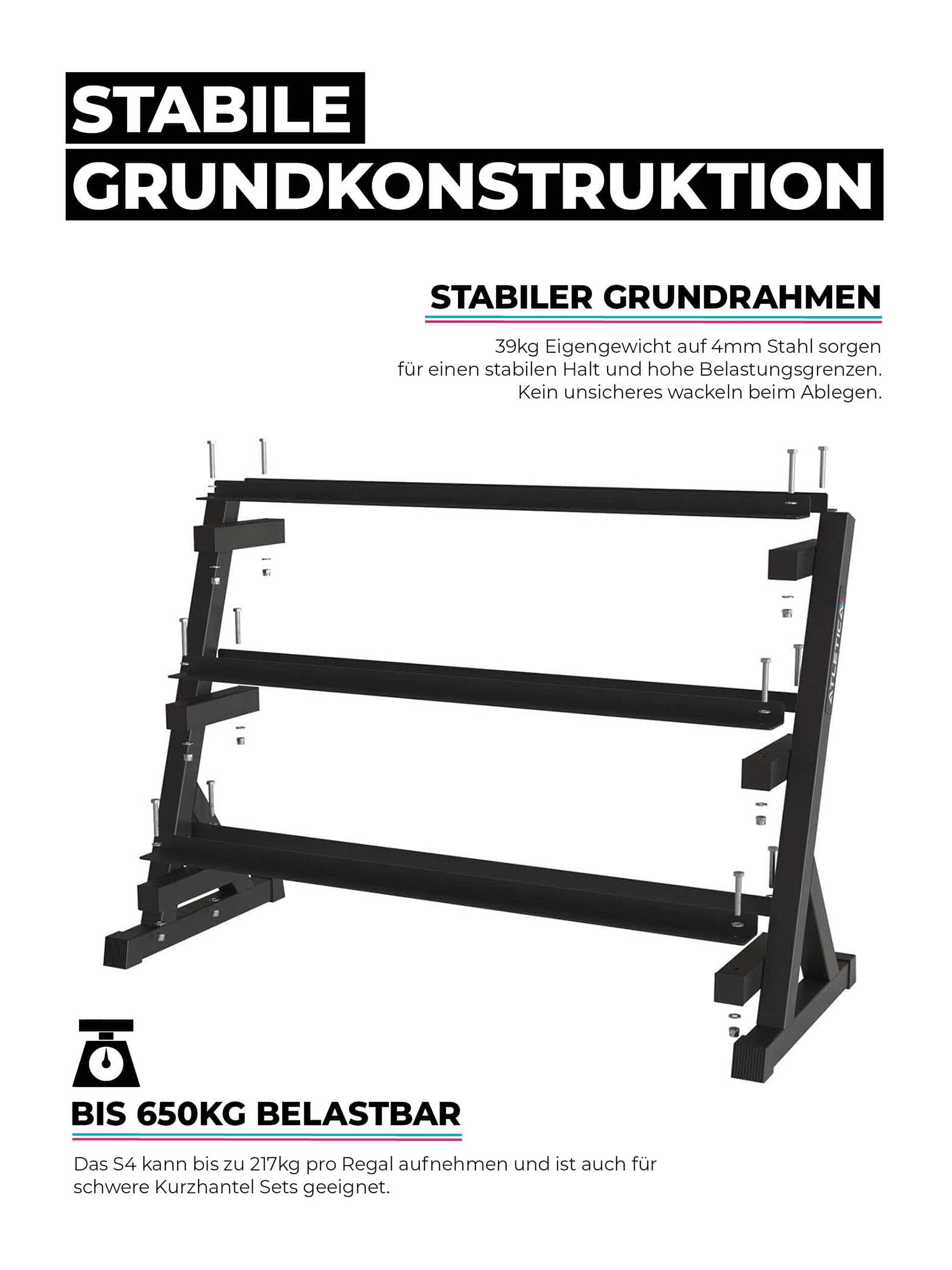 HellHound Gewichtsablage | Kurzhantelablage | Bis 650 kg belastbar 5/7