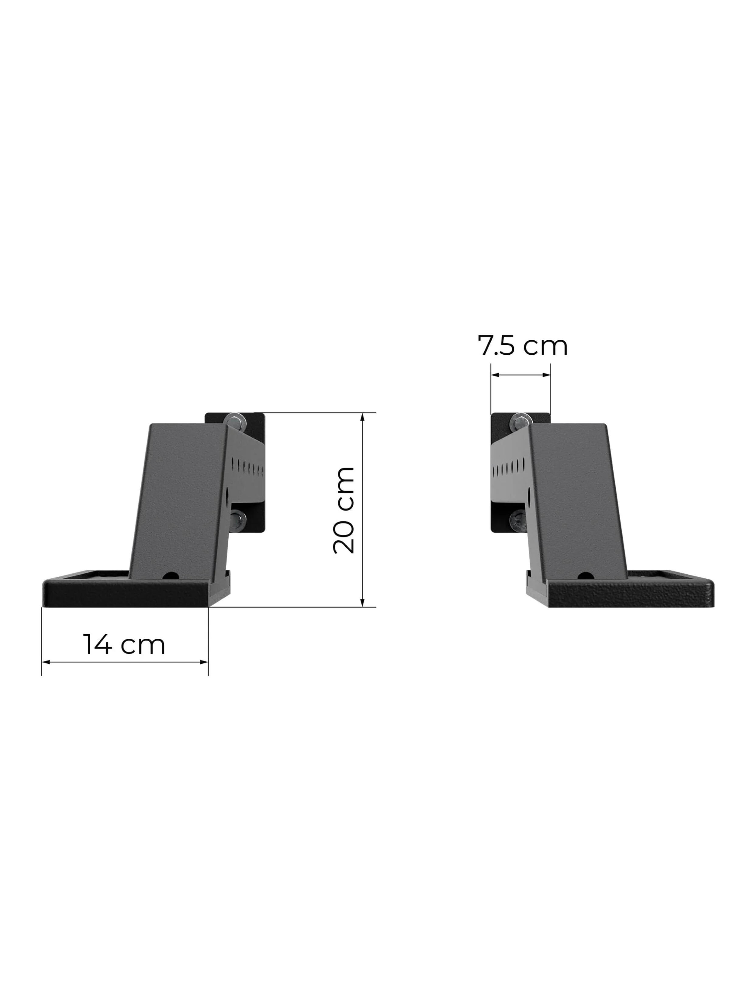 R8 Front-Foot Stabilisatoren | 60,8 cm Länge | 75x75x3 mm Stahlprofil 5/6