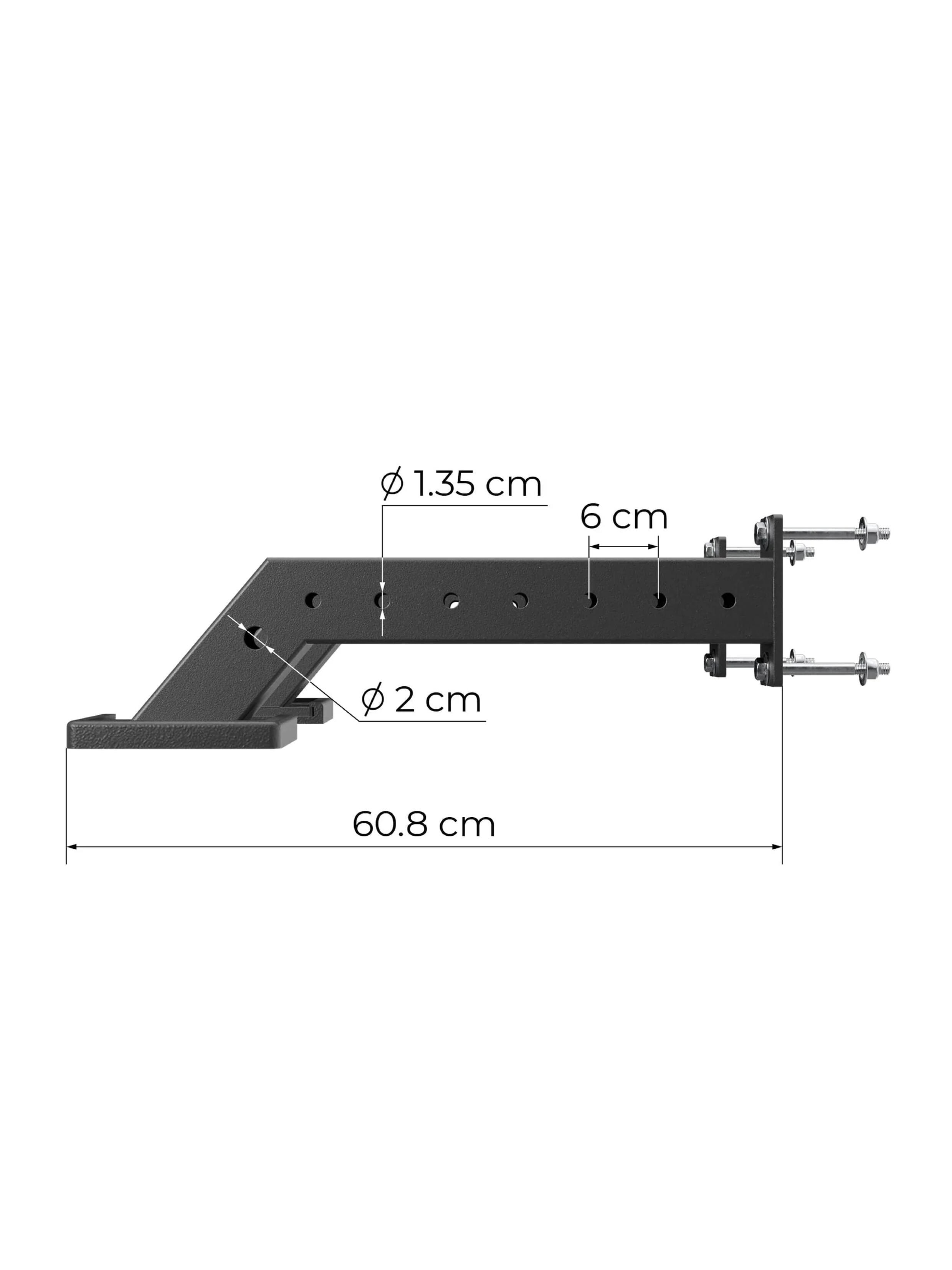 R8 Front-Foot Stabilisatoren | 60,8 cm Länge | 75x75x3 mm Stahlprofil 3/6