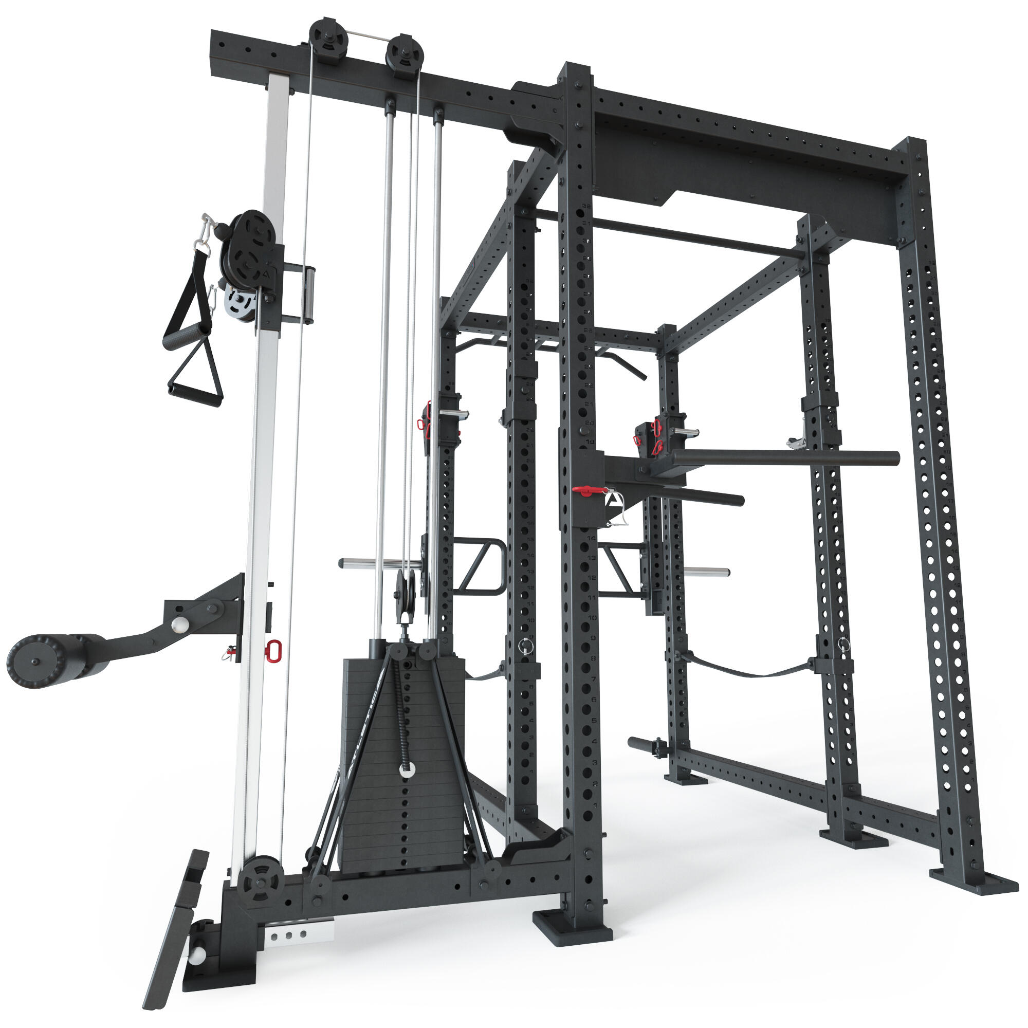 R8-Sentinel PRO Power | Cable Rack mit 90 kg Stack,Jammer Arms, J-Hooks 6/7