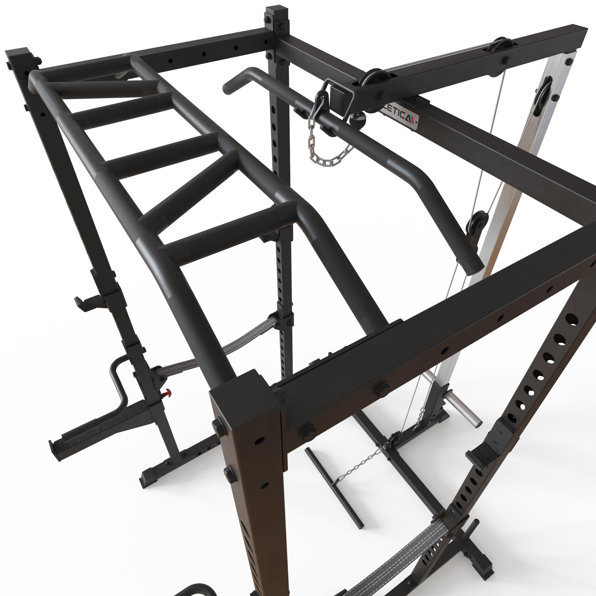 R5-Combat Power Rack | Squat Rack mit Vollausstattung | 195cm höhe 6/6