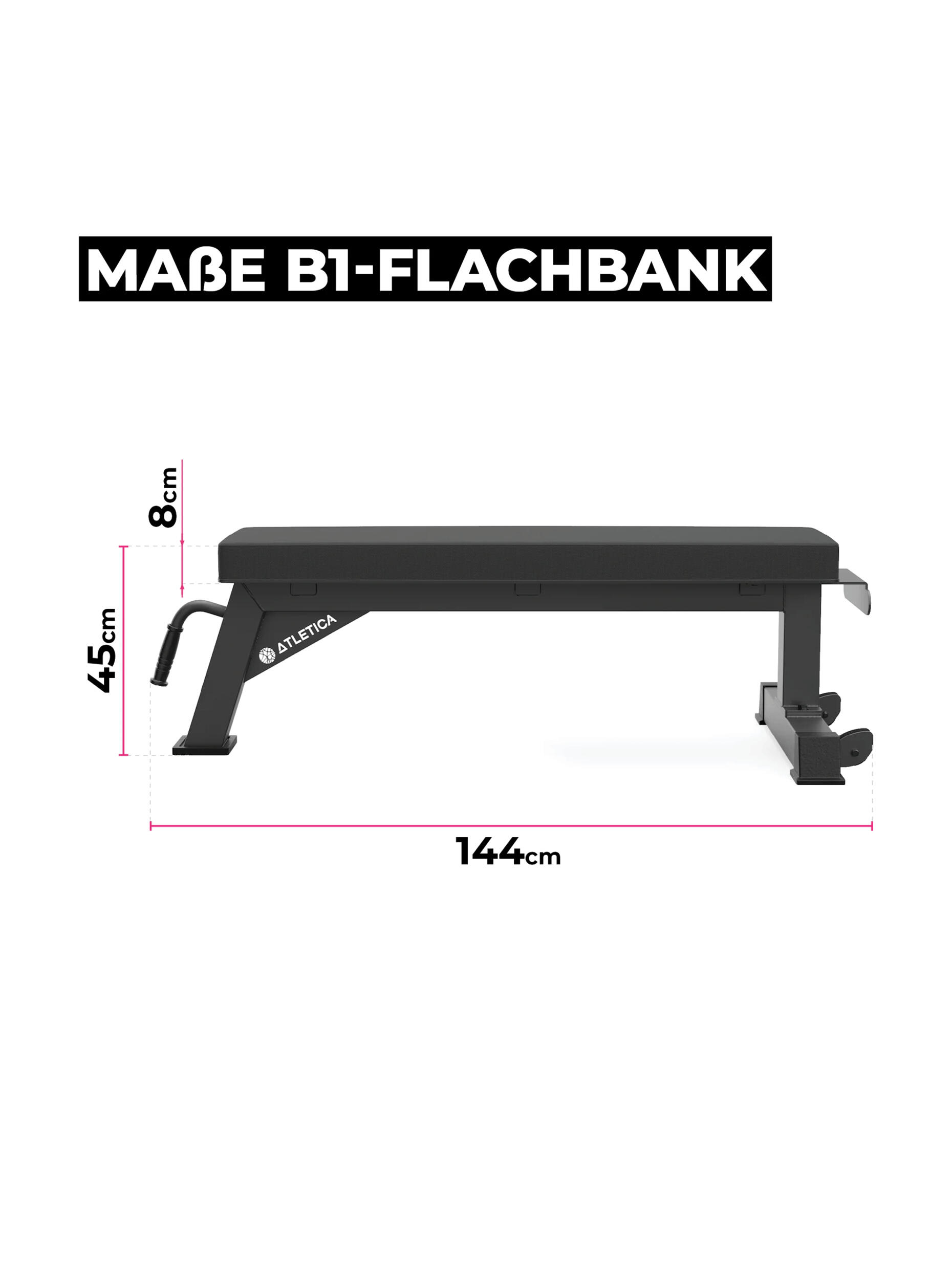 B1 Hantelbank | Flachbank | Vertical Storage | Studio-Qualität | 26 kg 7/7
