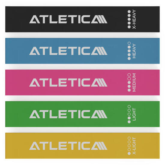 Mini-Widerstandsbänder | Set | 5 Stärken | 100% Latex