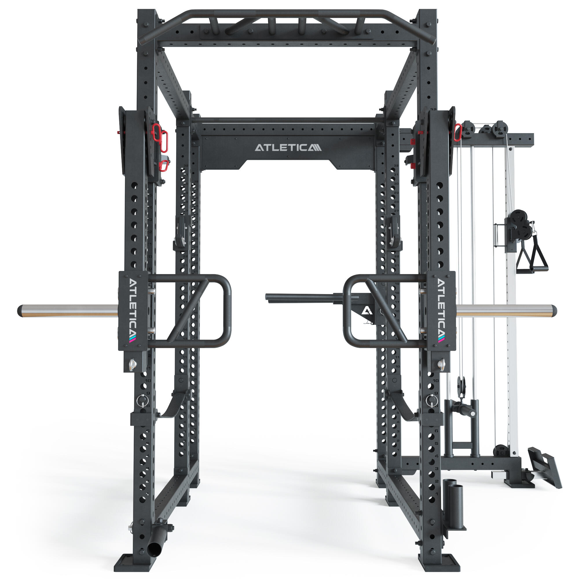 R8-Sentinel Power Rack | Plate Loaded Cable Rack mit Jammer Arms 2/6