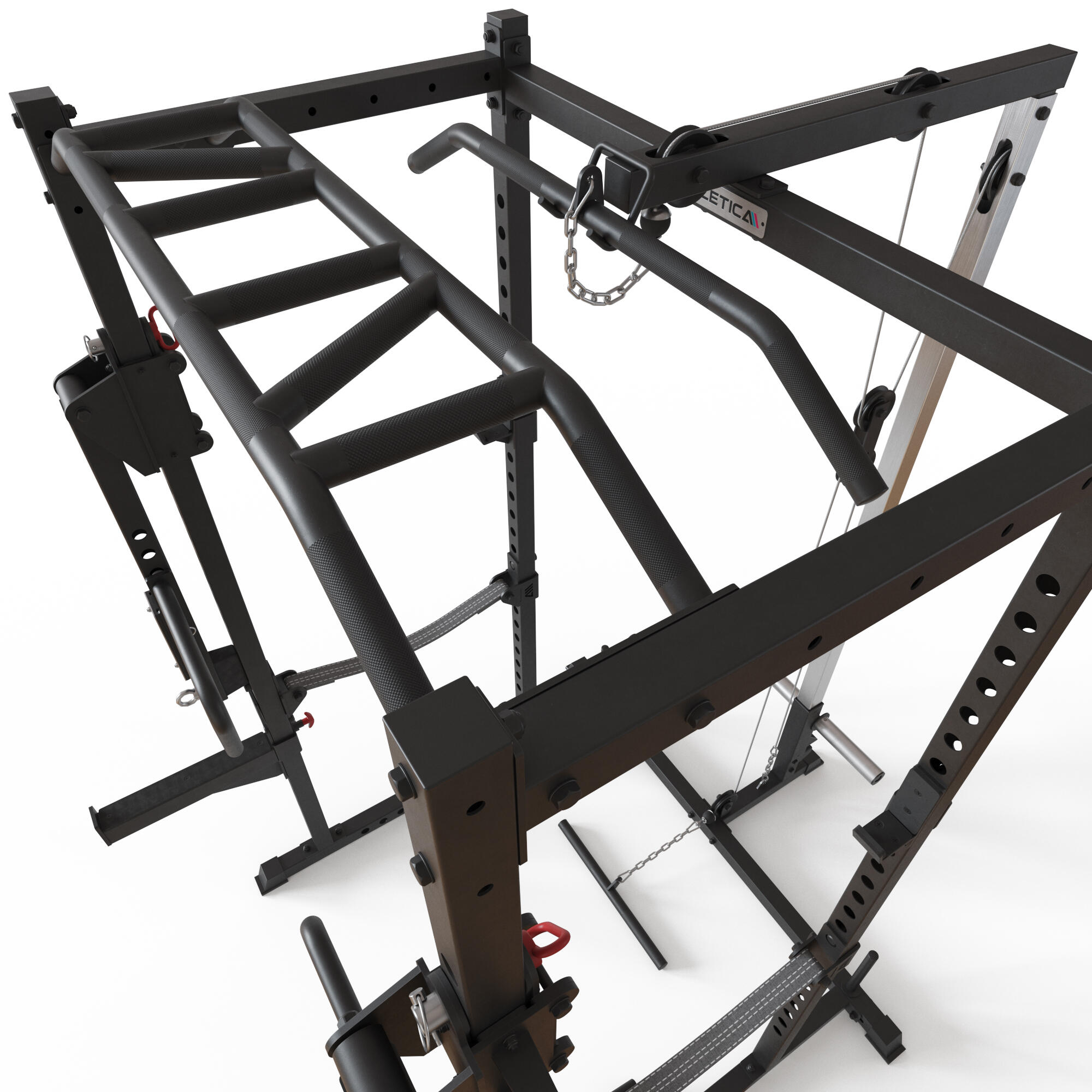 R5-Boost Power Rack | Squat Rack mit Jammer Arms | 213cm höhe 6/6