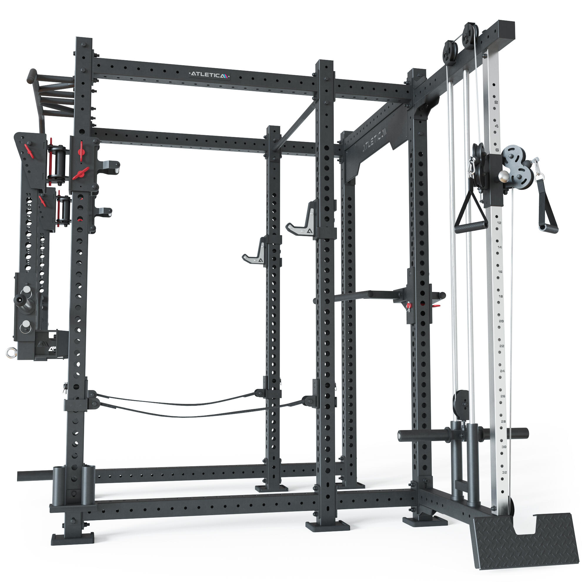 R8-Sentinel Power Rack | Plate Loaded Cable Rack mit Jammer Arms 3/6