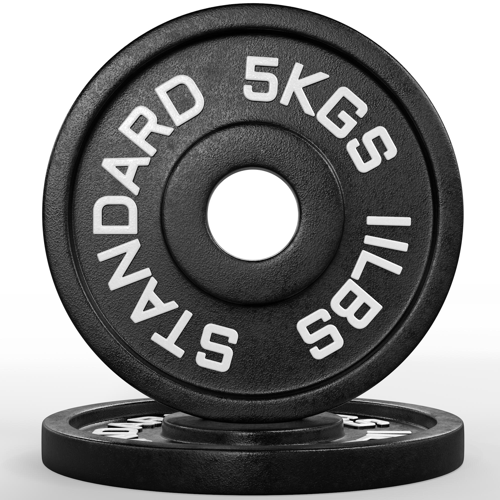 Iron Plates | Paar | 2x5kg | Ø 50 mm | Gusseisen Hantelscheiben 2/3