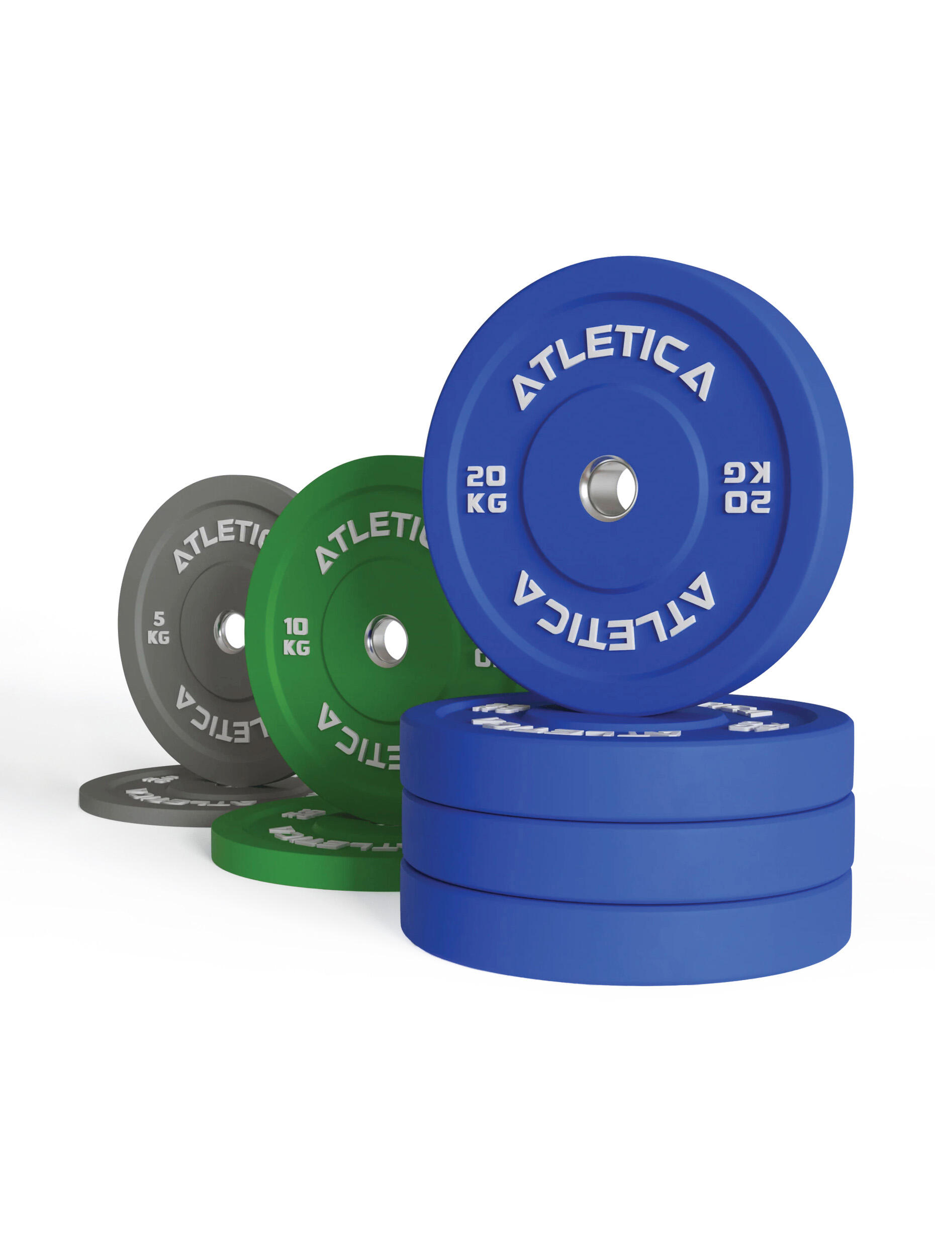 ATLETICA Color Bumper Plates Set | 110kg aus 2x 5 kg ∣ 2x 10 kg ∣ 4x 20 kg