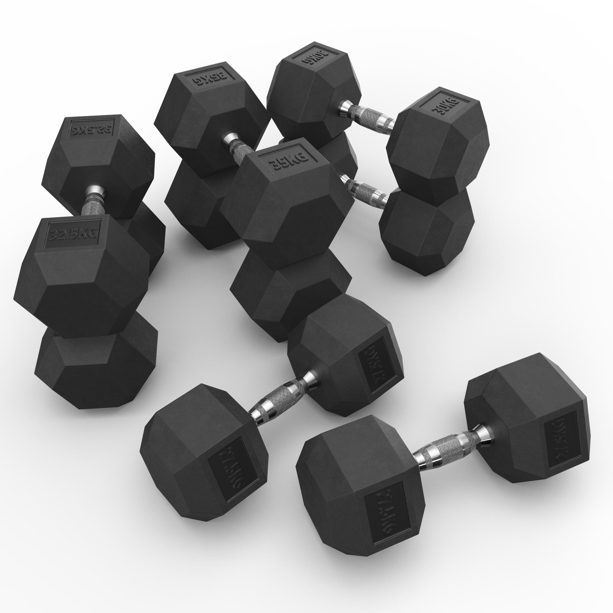 Hexagon Hantel Set | 27.5 kg - 37.5 kg ∣ Professioneller Bezug 2/3
