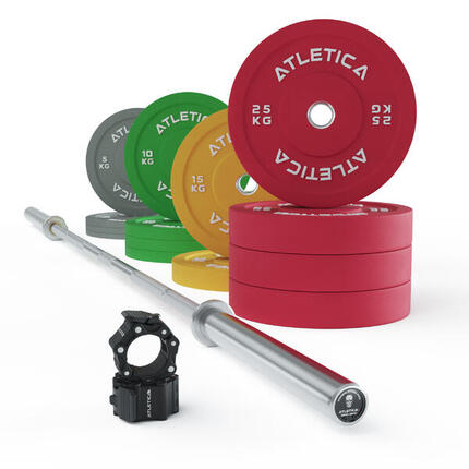 Langhantel Set | Beta Powerlifting | Chrome | 190kg Plates | Pro Collars