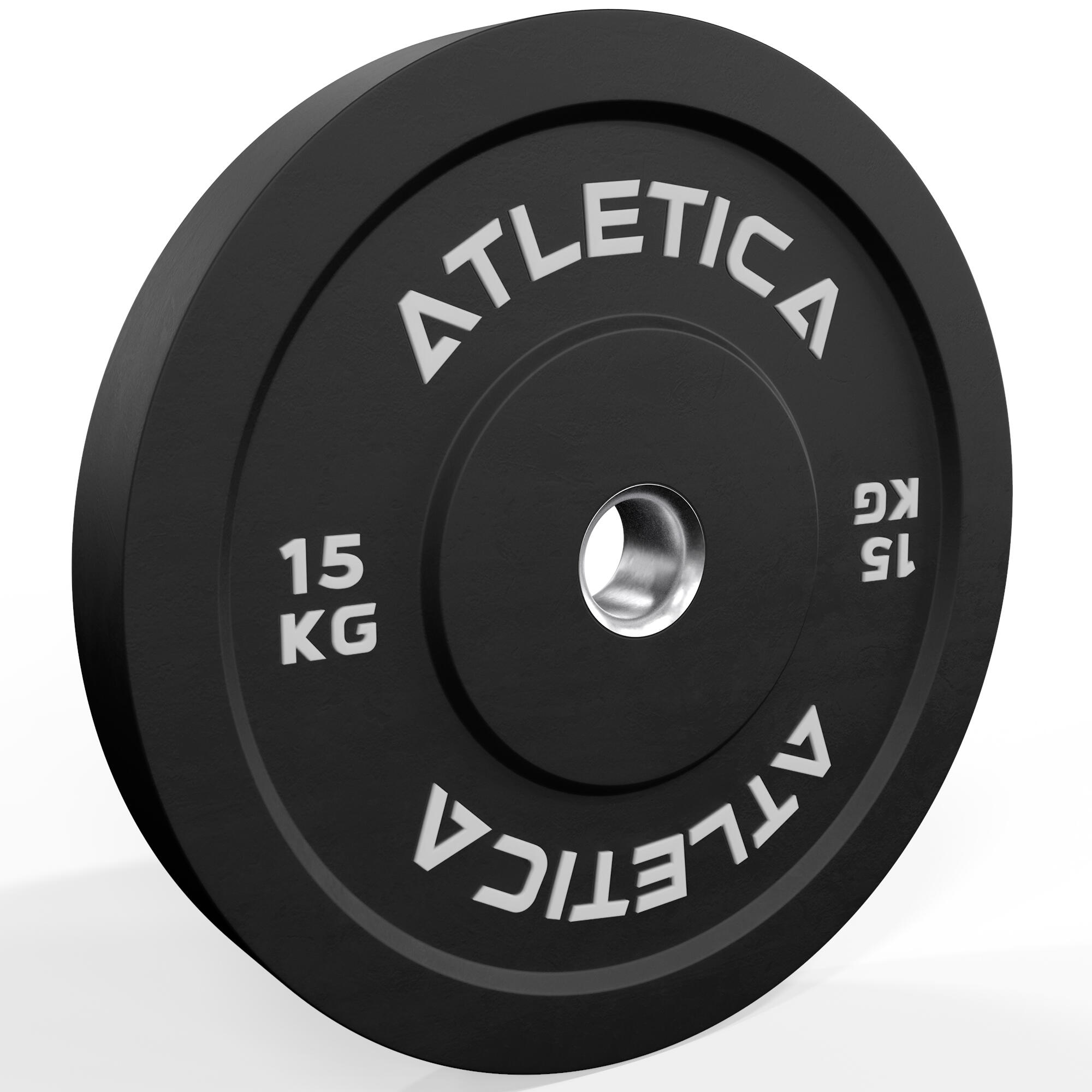 Bumper Plates | Paar | 2x15kg | Ø 50 mm Edelstahlring | Härtetyp 90 3/3