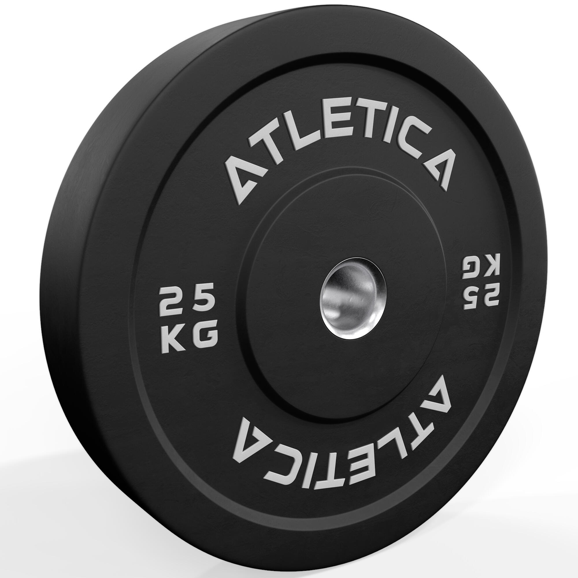 Bumper Plates | Paar | 2x25kg | Ø 50 mm Edelstahlring | Härtetyp 90 3/3