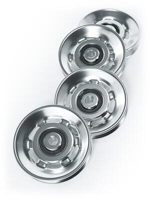 Aluminium-Seilrollen | Deutlich robuster als Plastik | 4Rollen x 105mm
