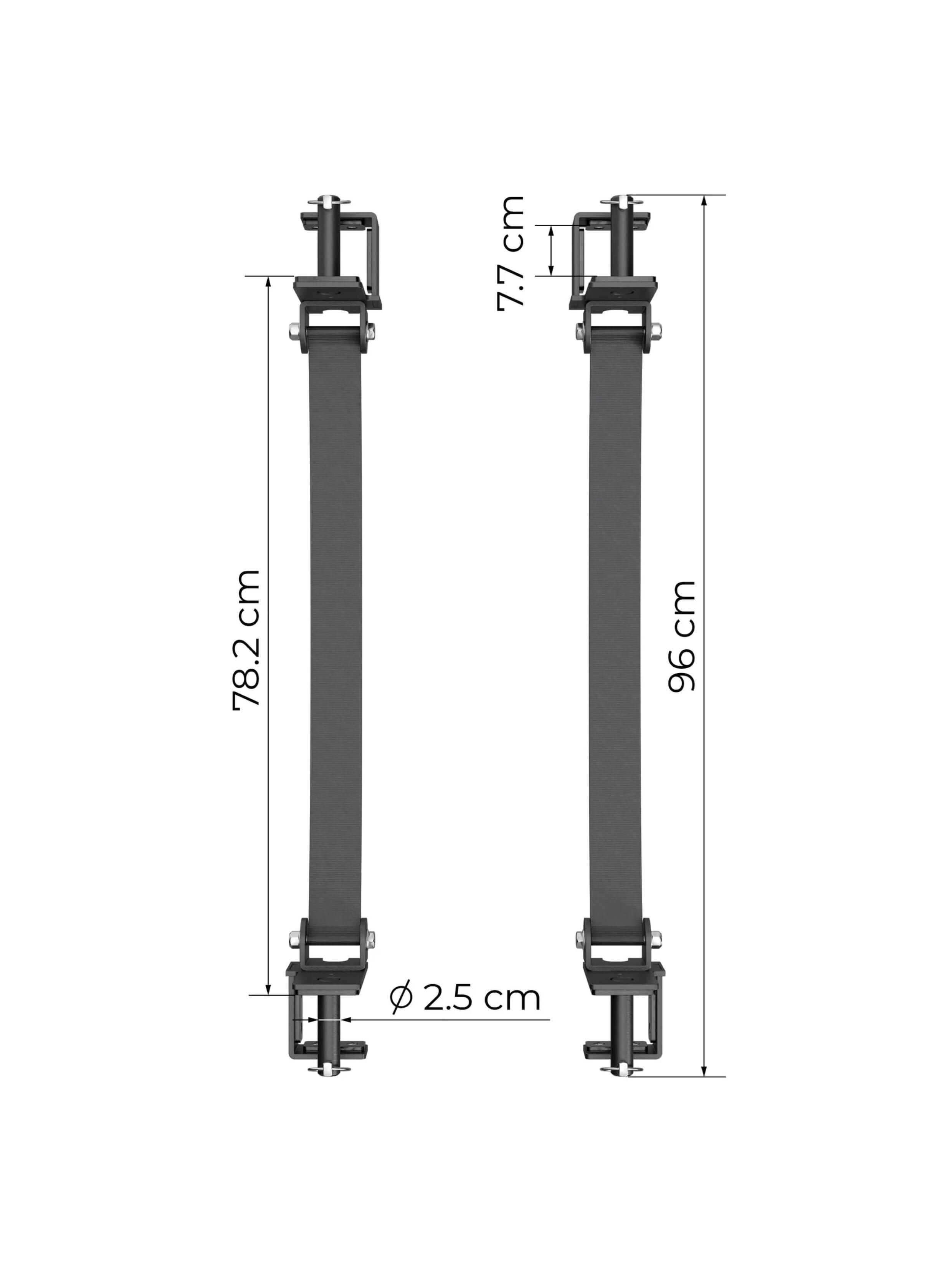 R8 Safety Straps | 78 cm | Für R8-Racks mit 78 cm Crossbars 4/5