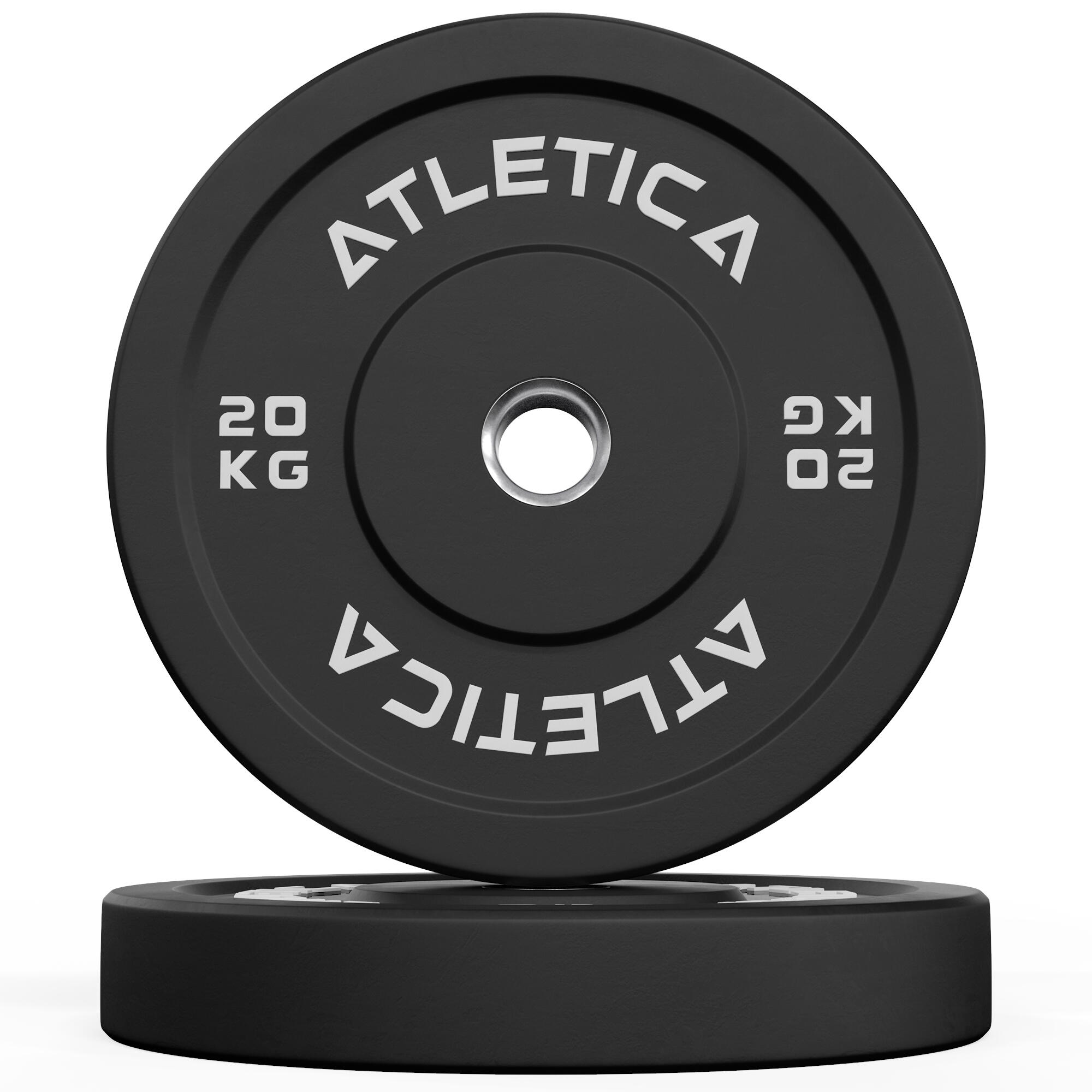 Bumper Plates | Paar | 2x20kg | Ø 50 mm Edelstahlring | Härtetyp 90 2/3